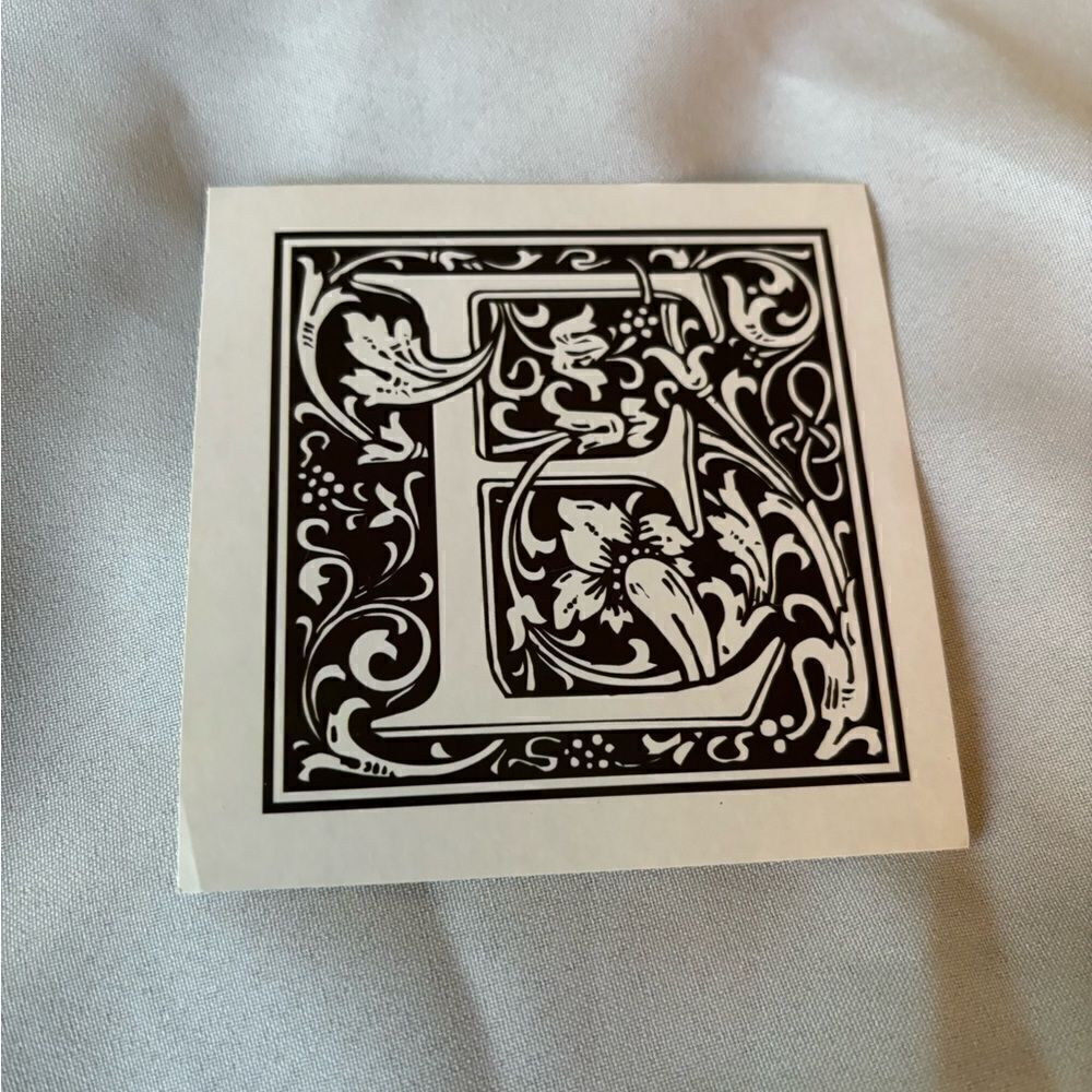 🧨💵⚡️ 4.5” NEW! “E” Square Monogram Letter Print Ready to be Framed